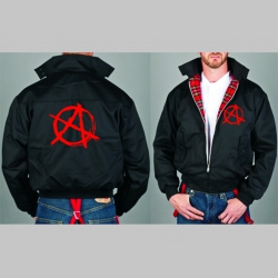 Anarchy áčko v krúžku Bunda Harrington s hrejivou podšívkou farby RED TARTAN, obojstranné logo (s kapucou iba v čiernej farbe je za 42,90euro!!)
